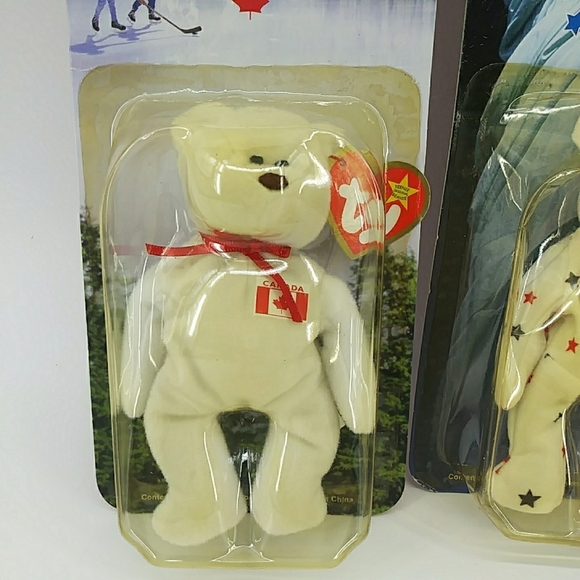 NIB Rare 1999 TY McDonalds Teanie Beanies International Beanie Babies Set 3 of 4 - Picture 2 of 8